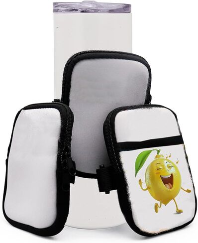 H-E 10 Pack Sublimation Water Bottle Pouch Blanks Tumbler Zipper Pouch Bag for Tumbler 20-40oz, Neoprene Water Bottle Tumbler Pouch Bag for Gym Outdoor Sports in Kuwait