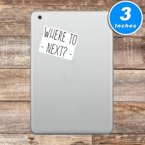 Where to Next Sticker Travel Wanderlust Stickers - 3 Pack - Set of 2.5, 3 and 4 Inch Vinyl Laptop Stickers - for Laptop, Phone, Water Bottle, Car & More Decal (3 Pack) S214697-3Pack in Saudi Arabia
