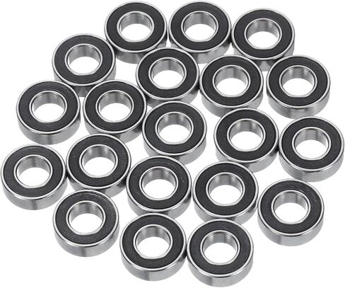 uxcell 20pcs 695-2RS Miniature Deep Groove Ball Bearings 5x13x4mm Double Sealed Bearings (Blue) for Electric Motor, Home Appliances, Machinery, P6 (ABEC 3) in Saudi Arabia