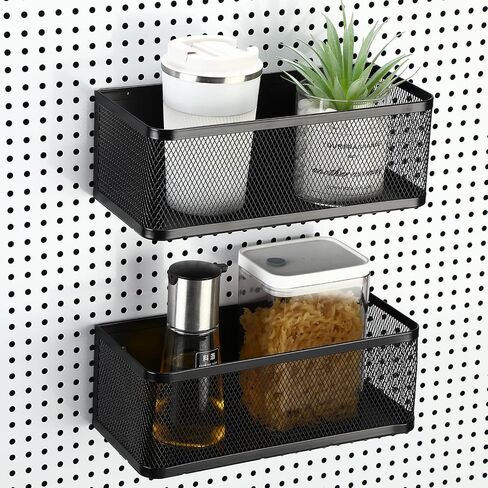 Blulu 2 جهاز كمبيوتر شخصى سلال Pegboard المغناطيسية Pegboard منظم الحائط أرفف Pegboard تخزين الملحقات Pegboard تنظيم أدوات المطبخ والحرف المكتبية in Saudi Arabia