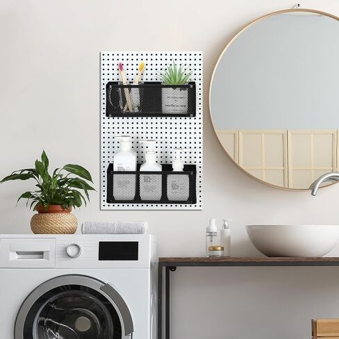 Blulu 2 جهاز كمبيوتر شخصى سلال Pegboard المغناطيسية Pegboard منظم الحائط أرفف Pegboard تخزين الملحقات Pegboard تنظيم أدوات المطبخ والحرف المكتبية in Saudi Arabia