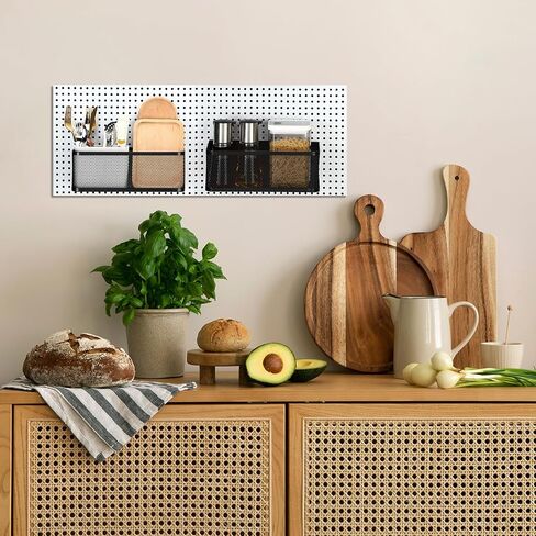 Blulu 2 جهاز كمبيوتر شخصى سلال Pegboard المغناطيسية Pegboard منظم الحائط أرفف Pegboard تخزين الملحقات Pegboard تنظيم أدوات المطبخ والحرف المكتبية in Saudi Arabia