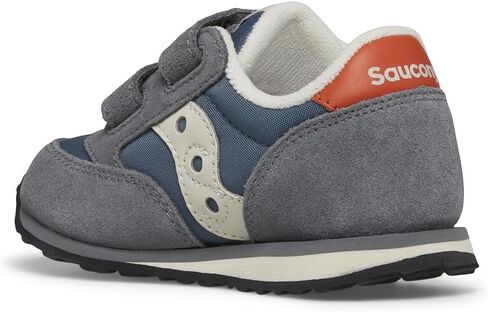 Saucony Originals Jazz Hook & Loop (Toddler/Little Kid) Sneaker, Grey/Blue/Orange, 5 US Unisex in Saudi Arabia
