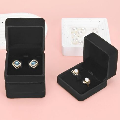 24 Pieces Classic Velvet Jewelry Earring Gift Box for Stud Earring Necklace Pendant, Jewellry Earring Storage Display Case for Christmas Wedding Engagement Birthday Anniversary in Saudi Arabia