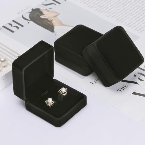 24 Pieces Classic Velvet Jewelry Earring Gift Box for Stud Earring Necklace Pendant, Jewellry Earring Storage Display Case for Christmas Wedding Engagement Birthday Anniversary in Saudi Arabia