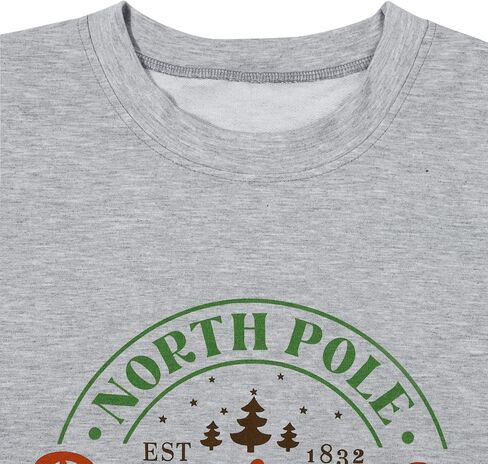MNLYBABY North Pole Christmas Sweatshirt Women Brewing Co Sweatshirts Christmas Spirits Hoodie Christmas Party Sweatshirt in Saudi Arabia