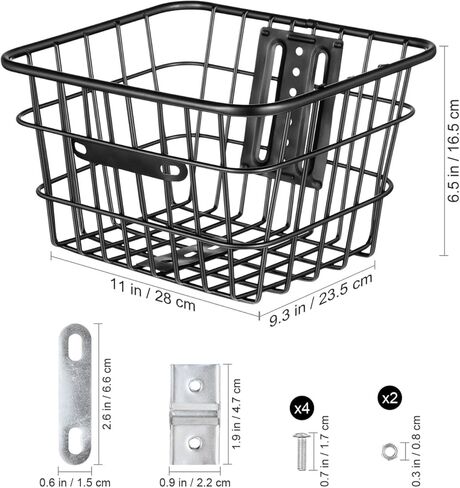سلة مقود الدراجة من BESPORTBLE، سلة أمامية للدراجة، سلة دراجة معدنية، سلال تنظيم المقود الأمامي للدراجات للبالغين، سلة تخزين الدراجات، سلة الدراجات in Kuwait