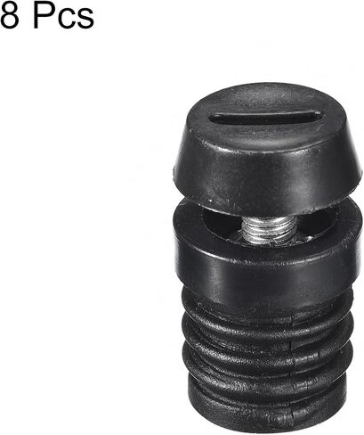 uxcell 4Pcs Inserts for Round Tubes with Leveling Feet, for 19mm/0.75" OD Round Tube, M6 Thread Black Plastic Furniture Chair Leg Plug Blanking End Caps Insert Plugs in Saudi Arabia