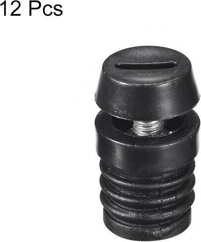 uxcell 4Pcs Inserts for Round Tubes with Leveling Feet, for 19mm/0.75" OD Round Tube, M6 Thread Black Plastic Furniture Chair Leg Plug Blanking End Caps Insert Plugs in Saudi Arabia