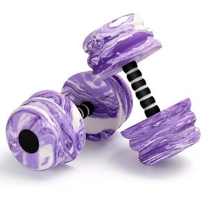 Aquatic Exercise Dumbbells, Water Dumbbells, 2PCS Foam Barbells for Men Women Water Workouts,Purple