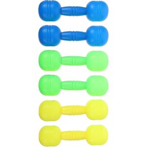 BESPORTBLE Kids Plastic Hand Dumbbells, 3 Pairs Gym Exercise Barbell Children Exercise Toys Fitness Sport Toy Toddler Weights Fitness Workout Equipment