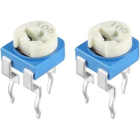 uxcell 20 Pcs 1M Ohm Variable Resistors Top Adjustable Horizontal Cermet Potentiometers