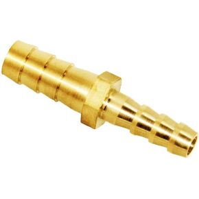 Joywayus Hose Barb Reducer 3/16" to 5/16" Barb Fitting Reducing Splicer, Hex Union Brass Fitting Water/Fuel/Air