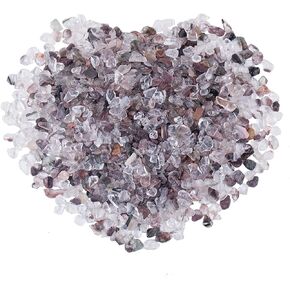 Rockcloud 1 lb Phantom Quartz Small Tumbled Chips Crushed Stone Healing Reiki Crystal Jewelry Making Home Decoration