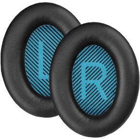 وسائد أذن بديلة QC35 من QuietComfort 35 II، وسائد أذن بديلة متوافقة مع سماعات Bose QuietComfort 35/QC35، وQuietComfort 35 II/QC35 II، وQC45/QC25/QC15/QC2 (أسود)