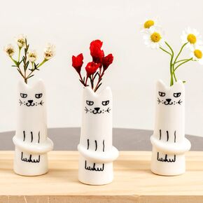 5 PCS Mini Flower Vase, Handmade Ceramic Rice Ball (Japanese Onigiri) Miniature Vases, Charming and Cute Design, Perfect for Dry Flowers - Bulk Bud Vases, Unique and Adorable Japanese Craft