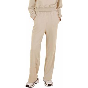 Amazhiyu Women's French Terry Straight-Leg Sweatpants Elastic Casual Sweats