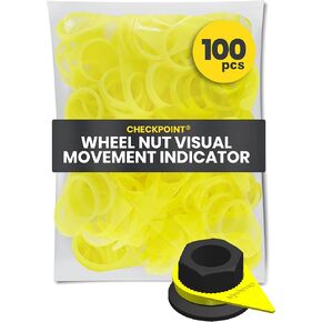 Checkpoint Checktorque Red Wheel Nut Indicator – Visual Indicator for Fleets, Industrial Trucks, Agricultural Vehicles, and Goods Transporters – Lug Nut Indicator Arrows Red 33 mm (Bag of 100 Pcs)