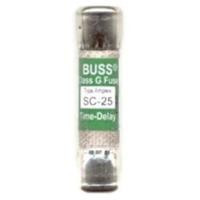 Bussmann Sc-25 (Sc25) Fuse 25a 600v Time-delay Class G Melamine Tube, Ul Listed.