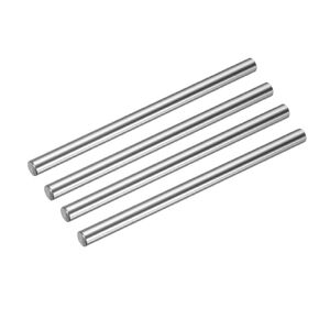 uxcell 4 Pcs Linear Motion Rod Shaft Guide 6mm x 100mm (0.236" x 3.94") Case Hardened Steel Chrome Plated, Metric Linear Rail Rod for 3D Printer, CNC Machine