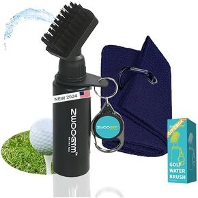 فرشاة تنظيف Pro Golf Club ومناشف جولف من الألياف الدقيقة مع مشبك حلقة وزجاجة ضغط تحمل 118 مل. ملحقات حقيبة الجولف المائية والأساسية، أفضل هدايا الجولف للرجال/النساء