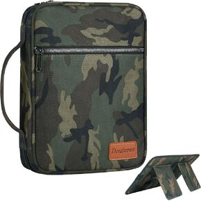 Bible Cover, Carrying Book Case Church Bag Bible Protective with Handle and Zippered Pocket, Gift for Women and Men, Camo