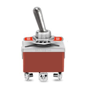 MGI SpeedWare 6-Pin DPDT Momentary Metal Toggle Switch, 20 Amp at 12vDC 125vAC, (ON)/Off/(ON) 1-Pack