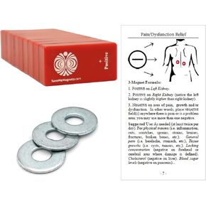 Biomagnetism: Magnetic Therapy Kit - DIY Quick Start SaveMeMagnets - (6 Magnets and Illustrated Instructional Booklet)