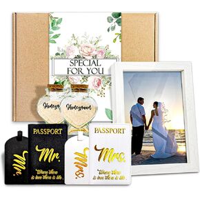 Wedding Gifts for Couples 2024, Bridal Shower Gifts, Honeymoon Gifts for Wife and Husband, Engagement Gifts for Couple, Travel Gifts for Couple, Black + White
