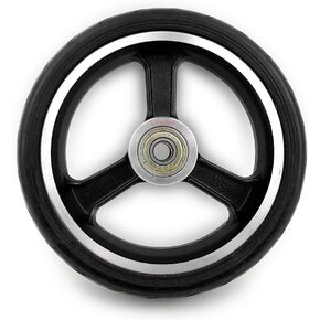 L-faster 5x2 Solid Wheel 5 Inch Tubeless Rubber Tire with Aluminum Hub Replacement Wheel for Trolley Cart Scooter