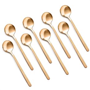 4Pcs Cocktail Spoon Long Handle Bar Spoon - 12" Metal Spoons Drink Mixers for Cocktails Stainless Steel Spoons Stirring Spoons for Coffee Bar Accessories - Home Bar Mixing Spoon Long Handle Spoon Set