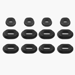Side Cover Grommets, Zcargel 12 Pieces Oval Round Rubber Side Cover Grommet Motorcycle Side Cover Grommets Motorcycle Fairing Washer Side Panel Cover Grommets Compatible with Cg
