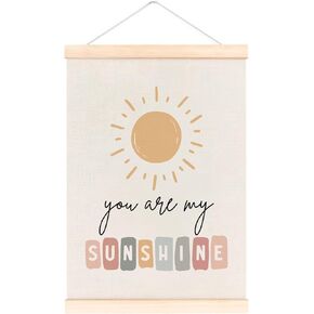 laveliabel you are my sunshine جدار ديكور ملصق شماعات الإطار، ملهمة ملونة بوهو الشمس راية ملصق مع شماعات خشبية، ديكور الجدار الإيجابي للأطفال المراهقين، ديكور الفصول الدراسية الحضانة in Kuwait