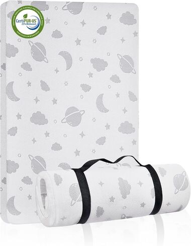Lilian&Gema Pack and Play Mattress 38"x26"x1.5" Portable Playpen Mattress | Soft,Breathable,Waterproof,Removable Cover,Skin Friendly Fabric,Leak-Free, Machine-Washable,Pack n Play Mattress Pad in Saudi Arabia