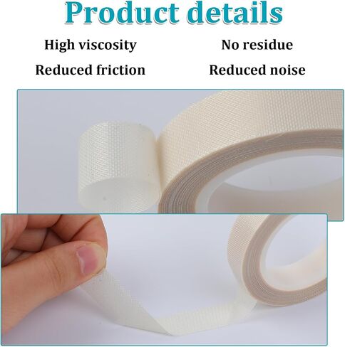 2 Rolls 33 Feet 1/2 Inch Low Friction Tape, Drapery Ring Glide Tape Drawer Slide Tape Curtain Glide Tape Abrasion Resistant Glide Tape Reduction Drag Noise Squeak for Wood Cabinet Curtain Furniture in Saudi Arabia