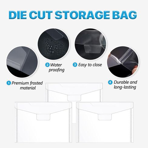 [30PCS]15pcs 0.6mm Strong Rubber Magnetic Sheets and 15pcs Stamp Die Storage Bag，Die Storage Set for Storage Die Cutting,DIY Scrapbooking(Orange） in Saudi Arabia