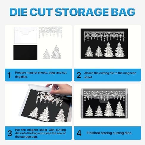 [30PCS]15pcs 0.6mm Strong Rubber Magnetic Sheets and 15pcs Stamp Die Storage Bag，Die Storage Set for Storage Die Cutting,DIY Scrapbooking(Orange） in Saudi Arabia