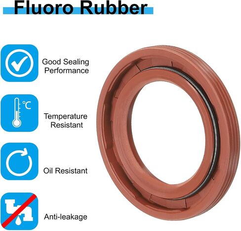 PATIKIL EU Radial Shaft Seal, 25mm x 52mm x 7mm Fluoro Rubber TG4 Oil Seal for Bearing Shaft Oil Pumps Engines, Brown in Kuwait