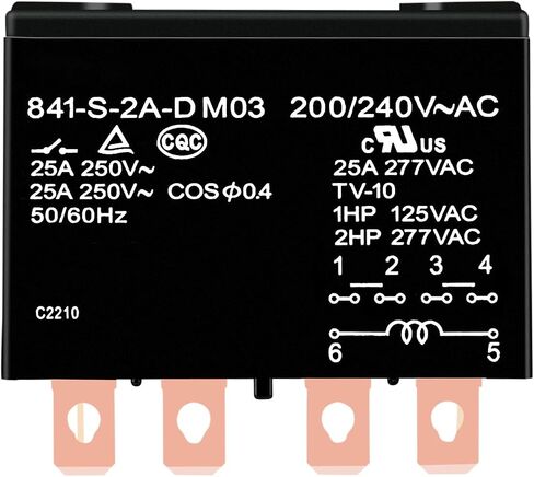 841-S-2A-D 24VDC General Purpose Relay 25A 277VAC with Dust Cover Quick Terminal DPDM 6 Pin in Saudi Arabia
