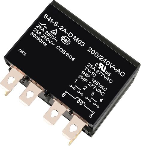 841-S-2A-D 24VDC General Purpose Relay 25A 277VAC with Dust Cover Quick Terminal DPDM 6 Pin in Saudi Arabia