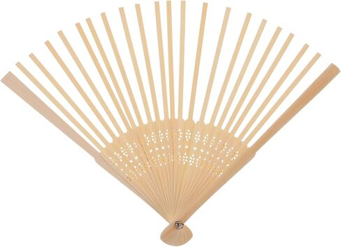STOBOK Folding Fan Frame, Wood Foldable Fan Ribs DIY Japanese Hand Fan Frame Unfinished Fan Frame Blank Foldable Fan Frame for DIY Craft Kit in Saudi Arabia