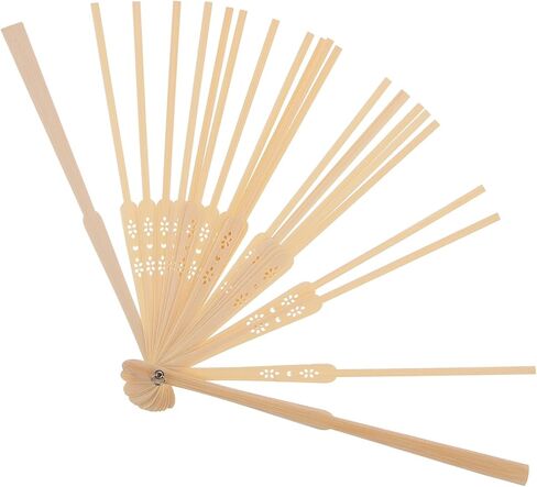 STOBOK Folding Fan Frame, Wood Foldable Fan Ribs DIY Japanese Hand Fan Frame Unfinished Fan Frame Blank Foldable Fan Frame for DIY Craft Kit in Saudi Arabia