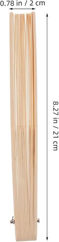 STOBOK Folding Fan Frame, Wood Foldable Fan Ribs DIY Japanese Hand Fan Frame Unfinished Fan Frame Blank Foldable Fan Frame for DIY Craft Kit in Saudi Arabia