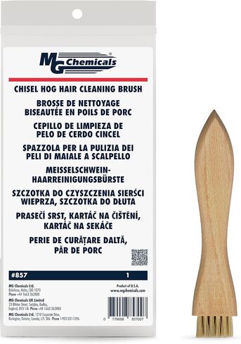 MG Chemicals - 859 Non-Abrasive Cleaning Brush with 5-1/4" Wood Handle, Horse Hair Bristles, 1-3/8" Length x 7/16" Width in Kuwait