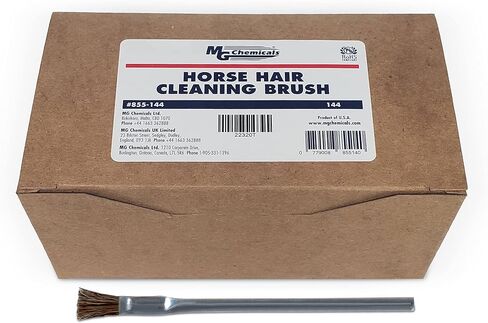 MG Chemicals - 859 Non-Abrasive Cleaning Brush with 5-1/4" Wood Handle, Horse Hair Bristles, 1-3/8" Length x 7/16" Width in Kuwait