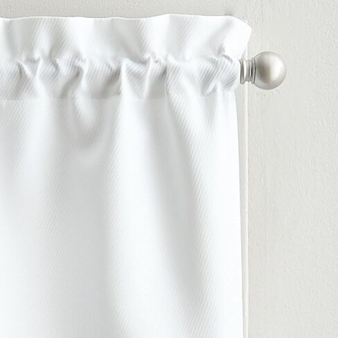 مجموعة ستائر مطبخ من نسيج التويل الصلب مكونة من 3 قطع من Curtainworks، جيب قضيب، زوج طبقات 29 عرض × 36 طول، ستارة 58 عرض × 12 طول، أسود in Saudi Arabia