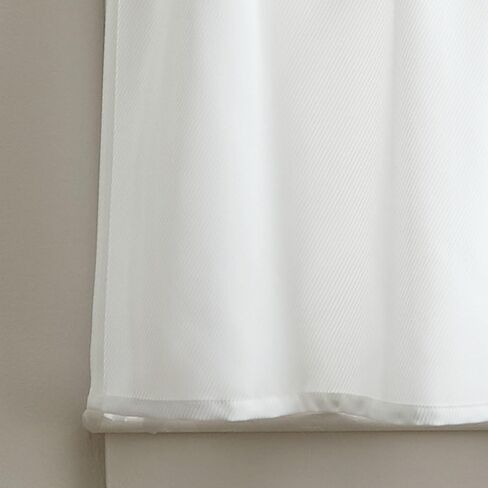 مجموعة ستائر مطبخ من نسيج التويل الصلب مكونة من 3 قطع من Curtainworks، جيب قضيب، زوج طبقات 29 عرض × 36 طول، ستارة 58 عرض × 12 طول، أسود in Saudi Arabia