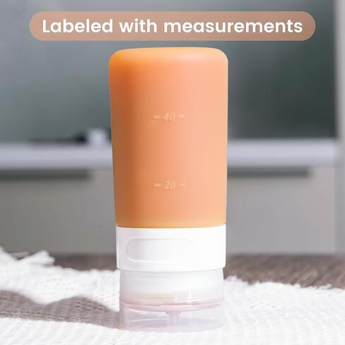 Condiment Squeeze Bottles for Sauces, 6-oz Mini Silicone Salad Dressing Container to Go with Reusable Sandwich Bag, Leakproof Ketchup Bottle for Bento Lunch Box, 4 Pack, Candies in Saudi Arabia