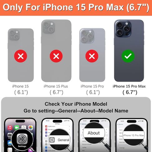 iCoverCase Compatible with iPhone 15 Pro Max Crossbody Case with Strap, Wallet Phone Case Card Holder [Not Detachable] PU Leather Kickstand Zipper Lanyard Case 6.7" (Black) in Kuwait