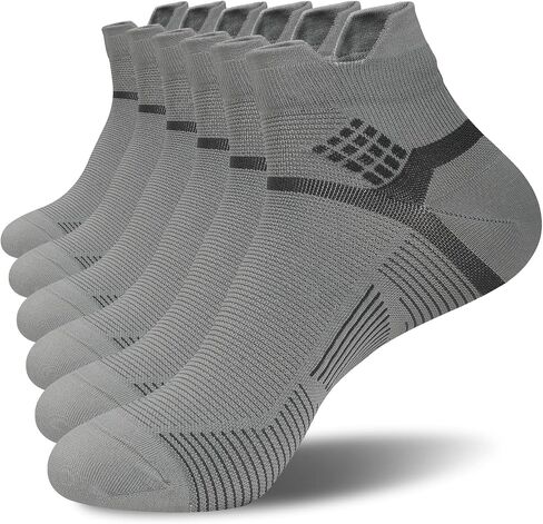 Ankle Compression Sock for Men and Women 6 Pairs, Athletic Running Socks with Arch Support for Plantar Fasciitis in Saudi Arabia
